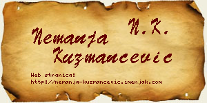 Nemanja Kuzmančević vizit kartica